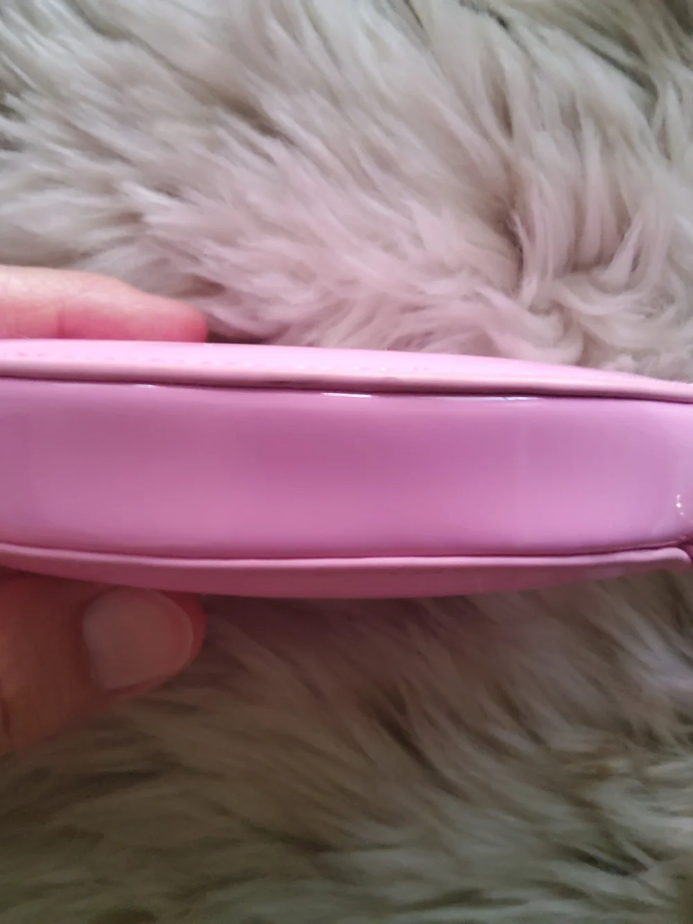 Victoria's Secret Glossy Pink Lip-Shaped Crossbody Bag